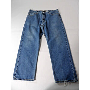 Levi 505 Mens Jeans 42x30 Regular Fit Blue Workwear Straight Leg Workwear
